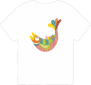 camiseta infantil blanca_PEZ FANTASIA 3 - UNISEX