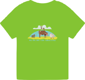 camiseta infantil verde oasis_GADITANAS DE RAZA - UNISEX